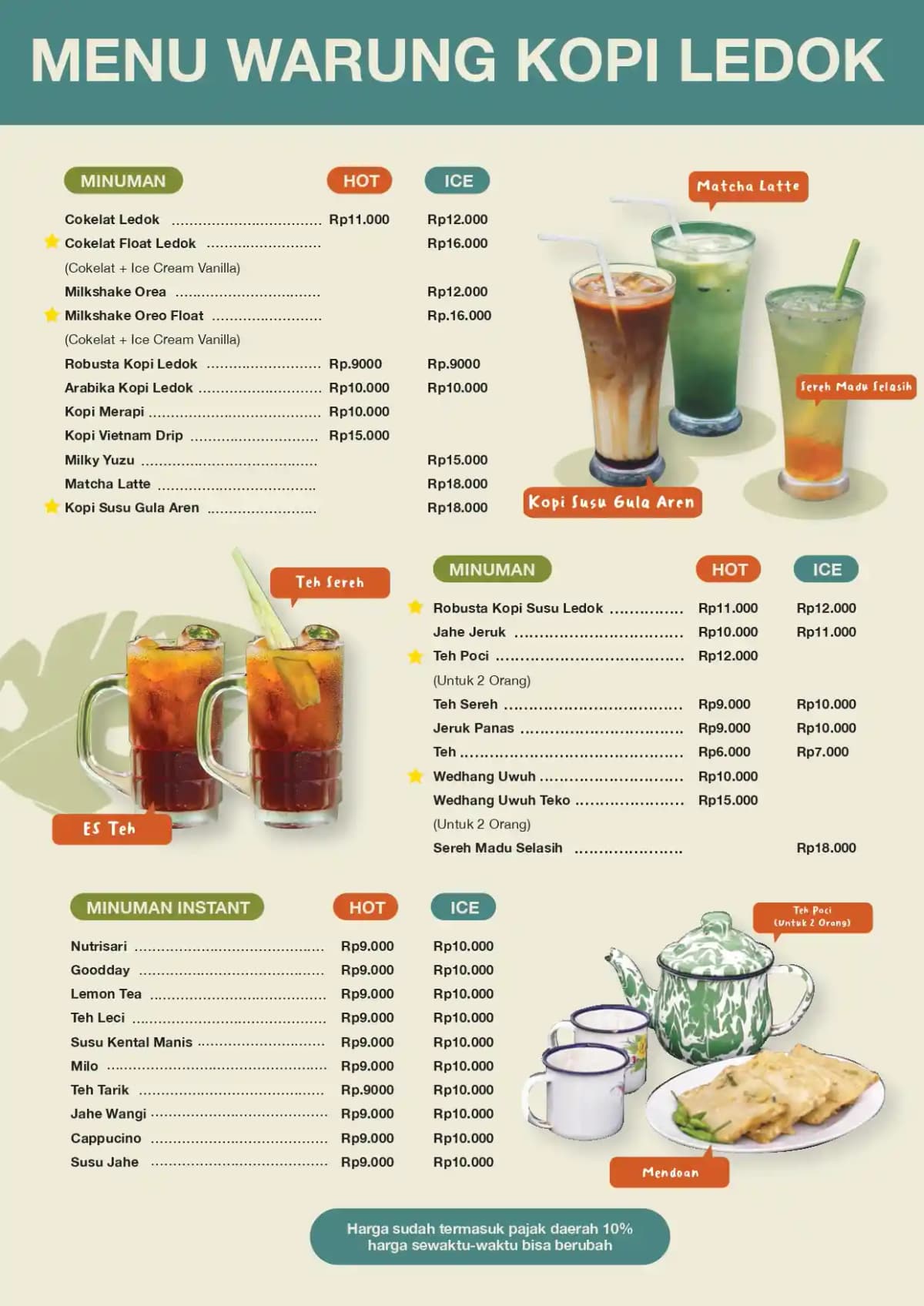 Menu page 1